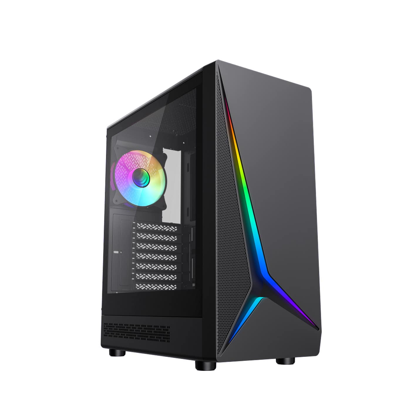 CAJA SEMITORRE ATX GA450 STAR LIGHT RGB NEGRO COOLBOX