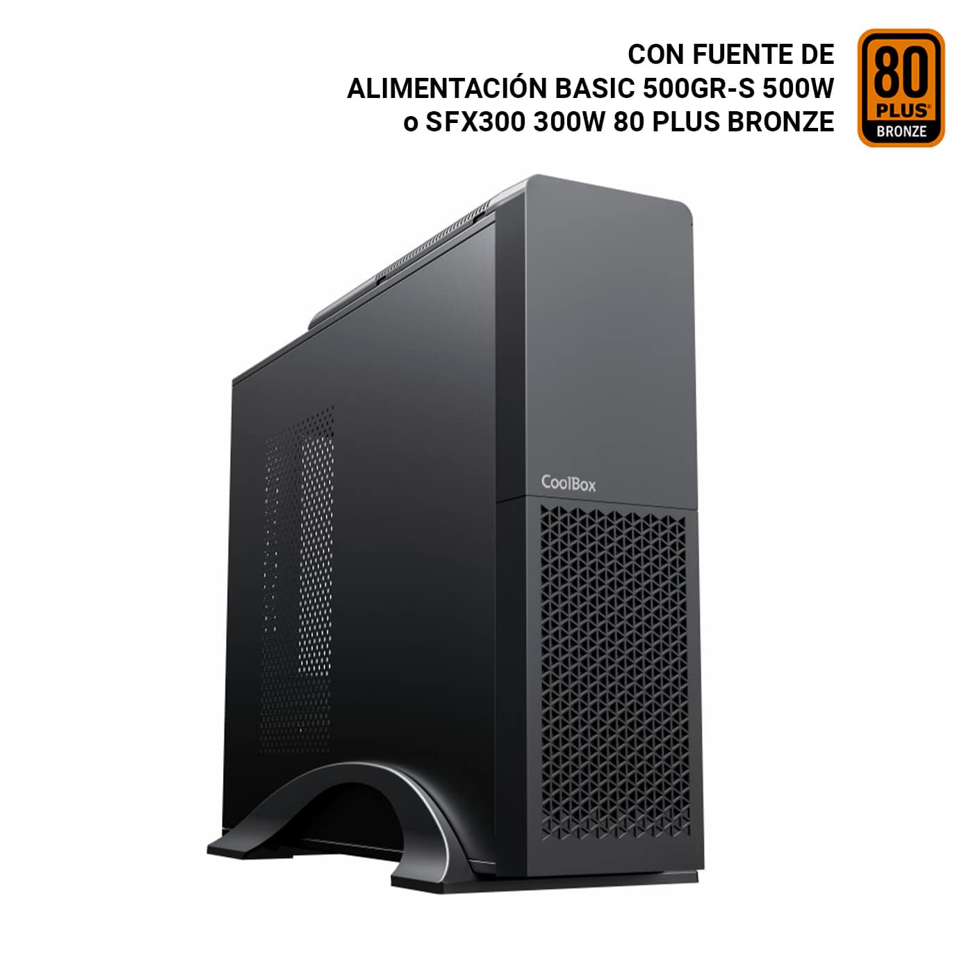CAJA SOBREMESA MICROATX SLIM T313-BZ FA/300 SFX 80+ BRONZE NEGRO COOLBOX