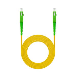 CABLE DE FIBRA OPTICA SC/APC A SC/APC SIMPLEX LSZH 1 M AMARILLO NANOCABLE