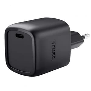 CARGADOR PARED/VIAJE USB-C 30W MAXO NEGRO TRUST