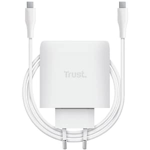 CARGADOR PARED/VIAJE USB-C 65W + CABLE USB-C 2 M MAXO BLANCO TRUST