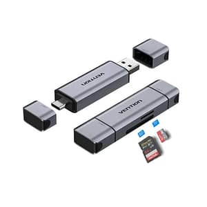 LECTOR TARJETAS EXTERNO USB 3.0 USB-C GRIS VENTION