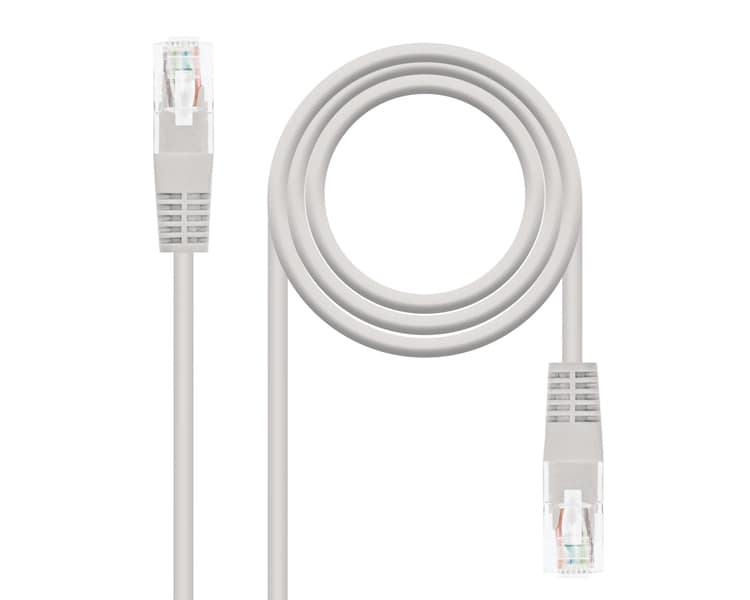 CABLE DE RED LATIGUILLO RJ45 CAT.5E UTP AWG24 25 CM GRIS NANOCABLE