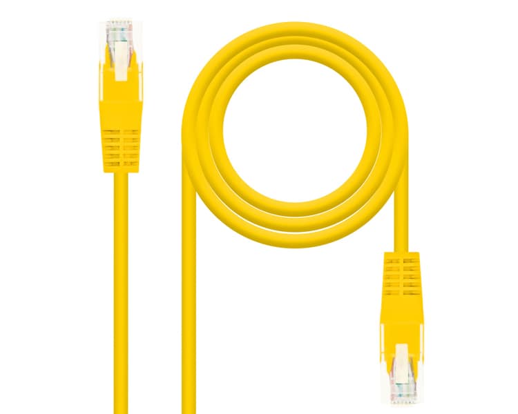 CABLE DE RED LATIGUILLO RJ45 UTP CAT6 AWG24 0.5 M AMARILLO NANOCABLE