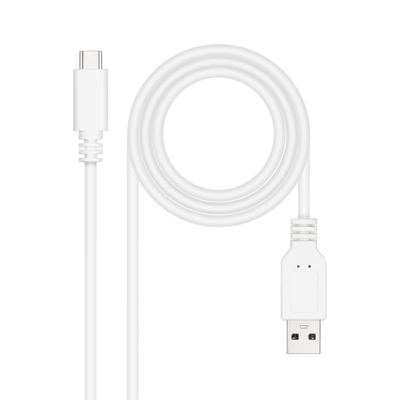 CABLE USB 2.0 3A TIPO USB-C/M- A/M 1 M BLANCO NANOCABLE