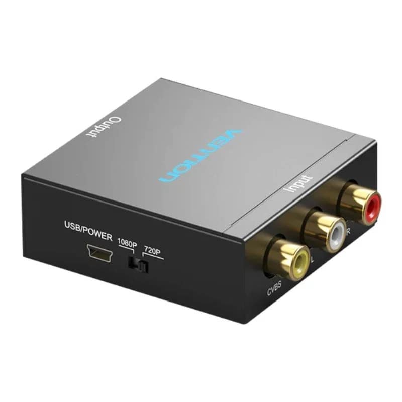 CONVERSOR RCA/H A HDMI/H - MINI USB/H NEGRO VENTION